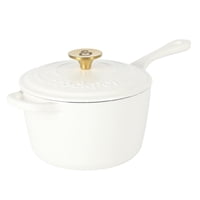 Crock Pot - Sartén Crock-Pot De Hierro Fundido Esmaltado De 3 Litros Con Tapa De Lino Mate