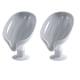 thumbnail image 1 of 2pcs Suction Cup Soap Dish For Bathroom Shower Portable Leaf Soap Holder Plastic Sponge Tray For Kitchen Bathroom Accessories, 1 of 3