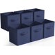 thumbnail image 1 of Cubos de Almacenamiento Sorbus 28 cm Pack de 6 Plegables Azul Marino, 1 of 8