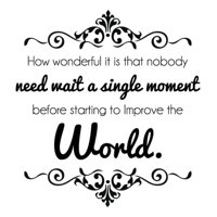 Rienda Libre Graphics - Decomural Improve The World Inspirational Ws-42949