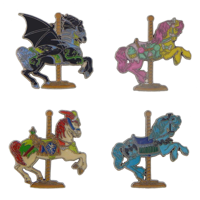 Juego De 4 Pines Disney Kingdom Carousel Horse