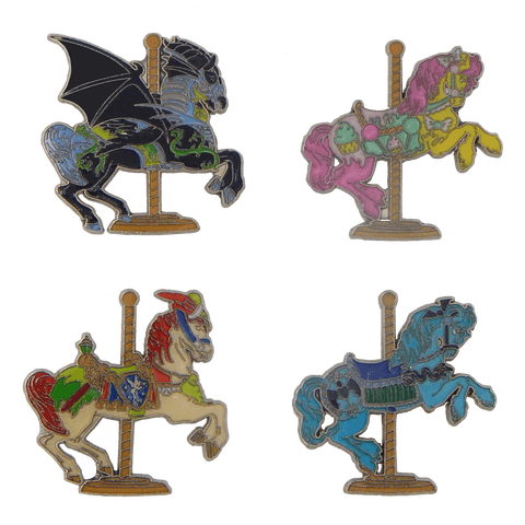 Juego De 4 Pines Disney Kingdom Carousel Horse