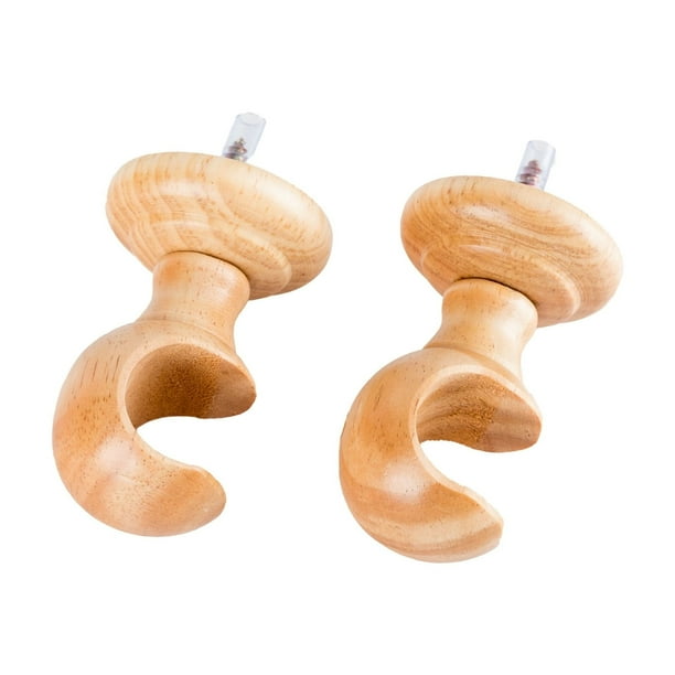 Pack 2 Unidades Soporte Techo De Madera Natural 35 Mm