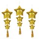 thumbnail image 2 of Globos estrella con borlas Beistle dorados de 3' 9", 2 of 2