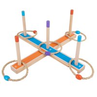 Magideal - Juego De Lanzamiento De Anillos De Madera, Juego De Patio, Familia, Adultos, Juguete De Verano, Actividad Deportiva, Diversión Para Barbacoa En El Pat