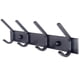 thumbnail image 1 of Perchero WEBI C-CBG04 montado en pared con 4 ganchos de metal negro, 1 of 8