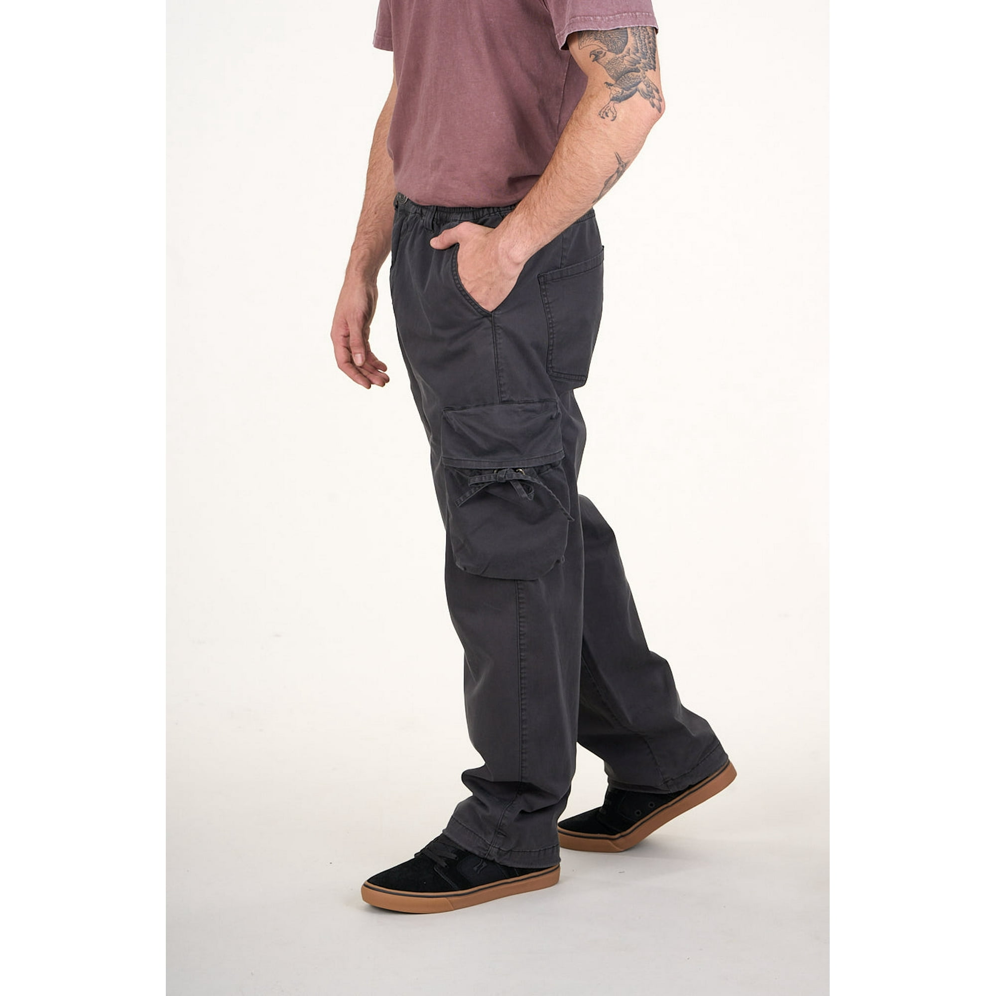 Polemic - Pantalon Cargo Twill Procesado Relaxed Gris Wi4755