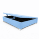 thumbnail image 4 of Base Cama Baúl 2 Plazas FELPA Celeste LORE | Diseño Premium + Gran Almacenaje, 4 of 4