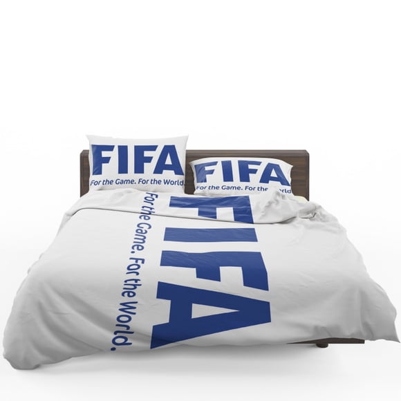 Fifa Foot Ball Quilt Duvet Cover Set Soft Queen Bed Linen Kids3-Piece Bedding Set
