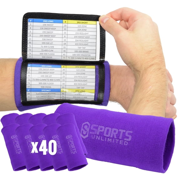 Muñequeras Triple Wrist Coach Sports Unlimited para Fútbol Americano 40 unidades
