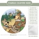 thumbnail image 2 of El show de Oso Yogi-theme Fitted Round Tablecloths Elastic Edged Table Covers Waterproof Table Cloth for Kitchen Holiday Party Tables Decor 120cm, 2 of 6