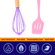 thumbnail image 3 of Juego de 2 mini utensilios de cocina de silicona con mangos de madera., 3 of 5