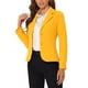 thumbnail image 4 of INSPIRE CHIC Blazer de Trabajo para Mujer con Cuello de Solapa y Manga Larga Chaqueta Traje Blazer Amarillo M, 4 of 6