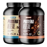 Gohard - Pack Proteinas Vegetales 2Kg Total 66Sv Cookies -Chocolate Avellana