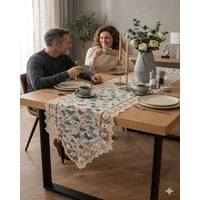 Todo Para El Hogar - Camino De Mesa Jacquard 40X180Cm Con Encaje