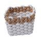 thumbnail image 2 of Cesta Para Toallas, Elegante Organizador Multiusos Para Tocador, Sala De Estar, Juguetes, Marrón Y Blanco, 2 of 5