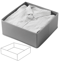 Genérica - Caja Gris Organizadora Ropa Almacenamiento Multiuso 28X28X13Cm