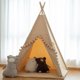 thumbnail image 5 of Carpa tipo tipi RONGFA Kids con luces y pompones para niñas y niños, 5 of 8
