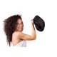 thumbnail image 2 of 2 Gorras de ducha premium para mujer - más de 500 duchas, 100 % impermeable, doble cara, para cabello largo y excelente para rizos (anti‑frizz) (negro y morado), 2 of 7