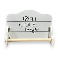 Fliperex - Dispensador Porta Rollo De Toalla Nova Cocina Vintage Blanco