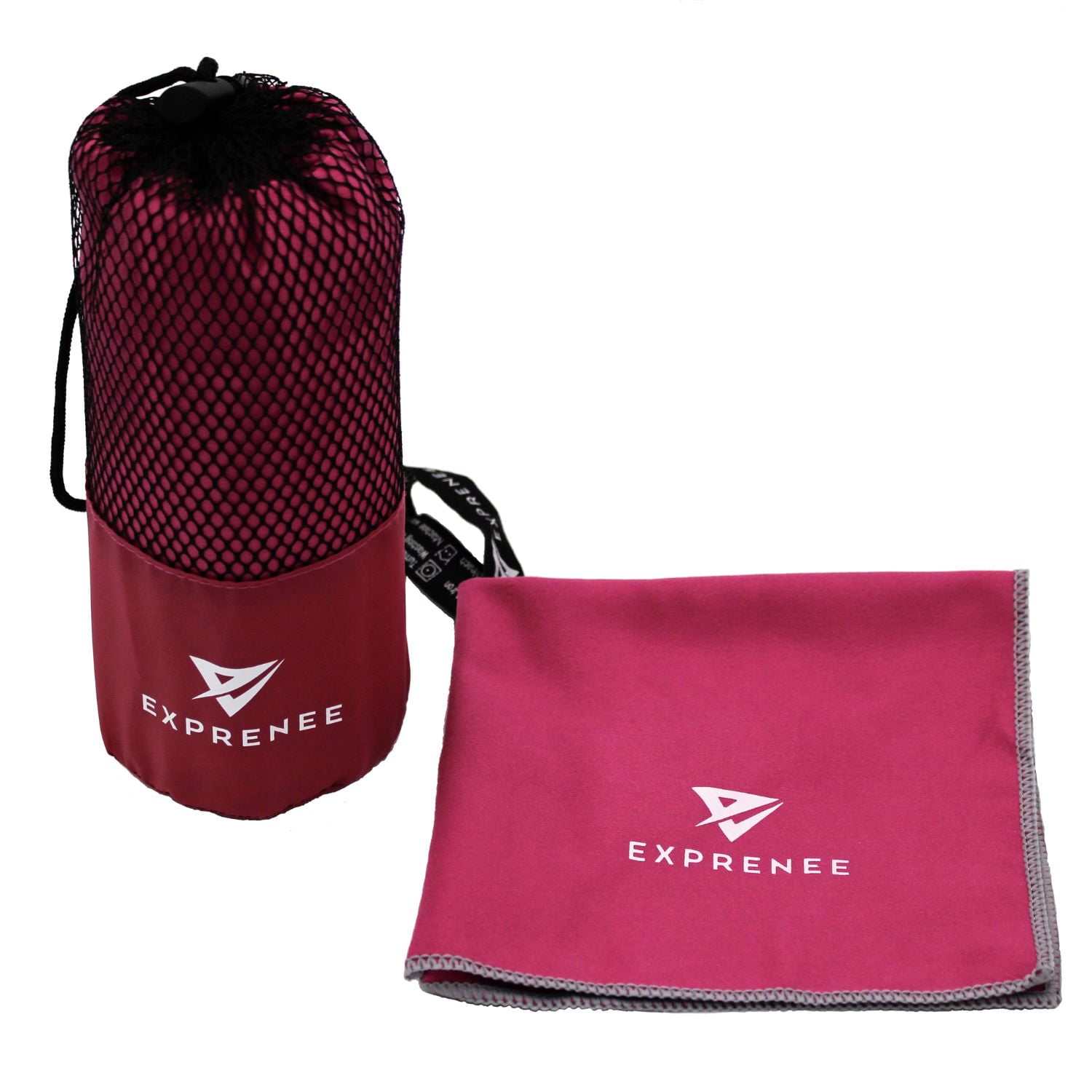 Exprenee - Set 3 Toalla Microfibra Natacion Viaje Trekking Fucsia