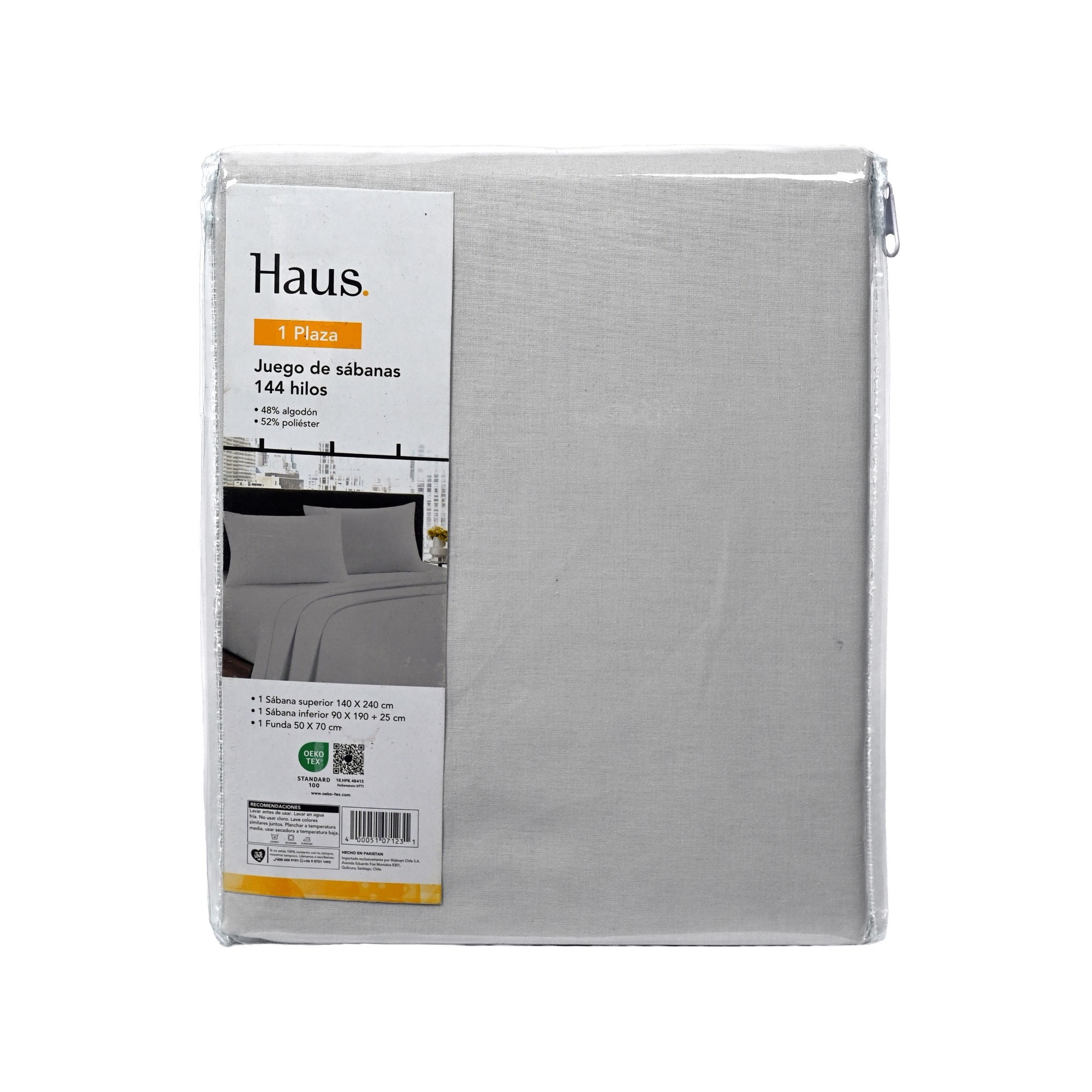 Haus - Juego De Sábanas 1 Plaza 144 Hilos Poliester