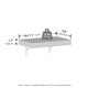 thumbnail image 4 of Repisas flotantes Furinno Tanna, juego de 2 para pared de baño, 4 of 6
