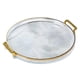 thumbnail image 5 of Bandeja de servicio de lujo, con asas, exhibición de maquillaje de perfume cosmético, bandeja decorativa decorativa multifunción, bandeja de joyería p , claro, 5 of 5