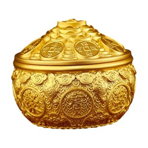 Magideal - Cuenco Del Tesoro Feng Shui, Cuenco Chino De , Cuenco Cornucopia De Latón Con Decoración Feng Shui, Para Decoración De Escritorio De 4 Pulgadas