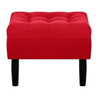 Bodevir - Pouf Wood 1C Felpa 00 Rojo