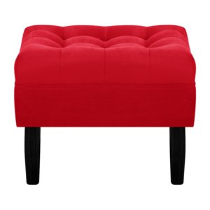 Bodevir - Pouf Wood 1C Felpa 00 Rojo