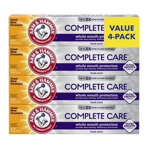 Pasta De Dientes Arm & Hammer Complete Care Fresh Mint 180 Ml, Paquete De 4