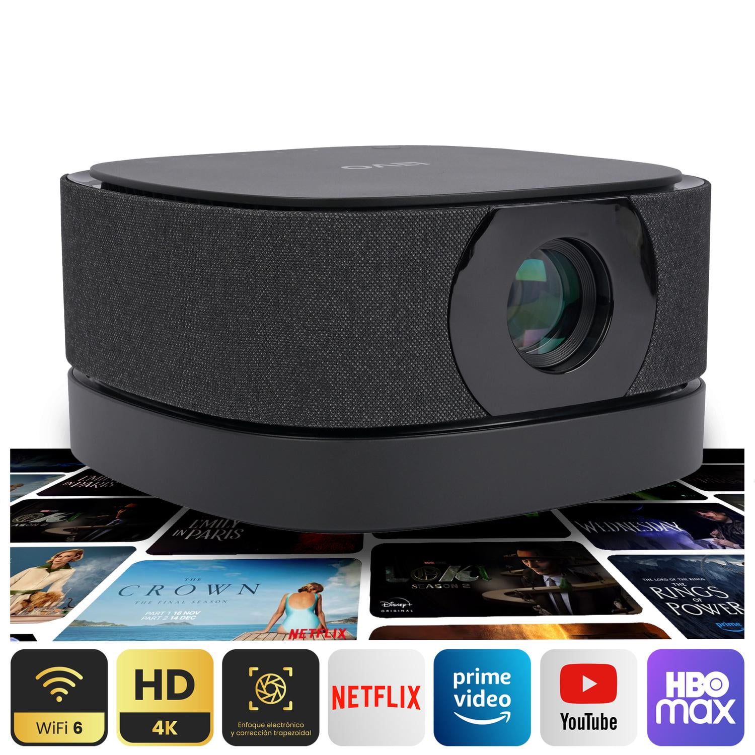 Proyector Portatil Inalámbrico Smart Lumix 9000lm Bt Levo