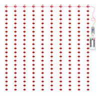 Magideal - Luces De Hadas Control Remoto Cortina Photo Props Ornamento Para El Festival De Primavera 3X3M