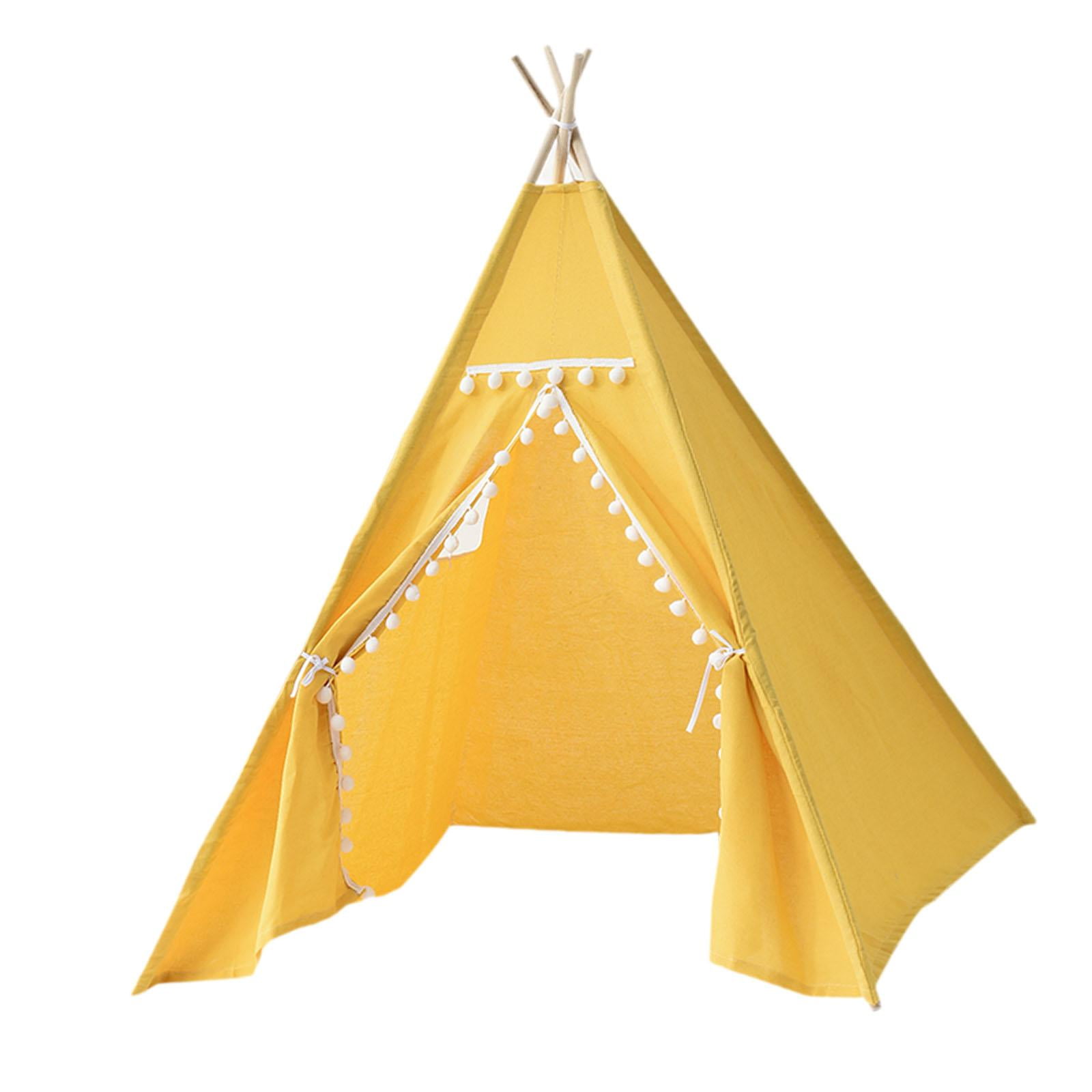 Bothyi - Tipi Para Niños, Sala De Juegos Estable, Casa De Juegos Para Sala De Estar, Dormitorio, Patio Trasero, Bola Amarilla De 1,1 M