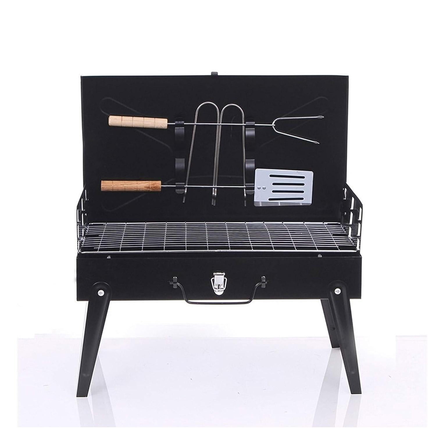 Global Latin - Parrilla Portátil A Carbón Tipo Maleta