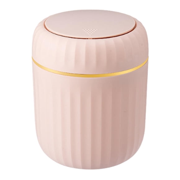 Pequeal basura de escritorio Mini basura contenedor de basura versátil creativo pequeño organizador de escritorio de lavabo para sala de estar al lado Rosa