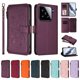 thumbnail image 3 of Funda Cartera Mariposa para [Xiaomi 15] con Soporte y Cremallera Violeta, 3 of 6
