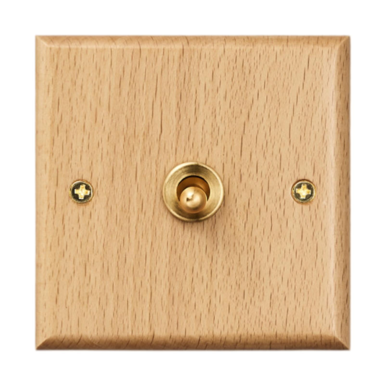Bothyi - Cubierta De Salida De Placa De Interruptor De Iluminación De Madera Para Sala De Estar De Sala De Estar Restaurante De Una Sola Palanca De Una Sola Palanca