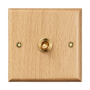 Bothyi - Cubierta De Salida De Placa De Interruptor De Iluminación De Madera Para Sala De Estar De Sala De Estar Restaurante De Una Sola Palanca De Una Sola Palanca