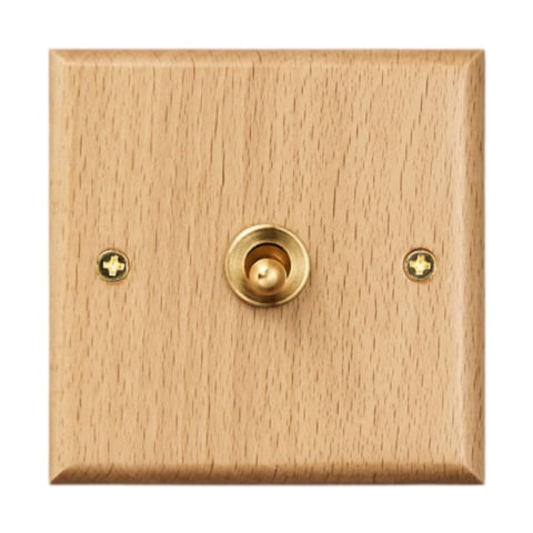 Bothyi - Cubierta De Salida De Placa De Interruptor De Iluminación De Madera Para Sala De Estar De Sala De Estar Restaurante De Una Sola Palanca De Una Sola Palanca