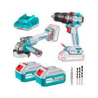 Total Tools - Combo Total 20V Taladro Perc 13Mm+Esmeril 4 1 2 Tosli241298