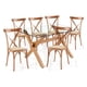 thumbnail image 1 of Comedor Vidrio Cross 140x90 6 sillas Crossback Madera, 1 of 3