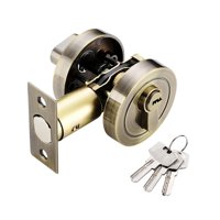 Magideal - Cerradura De Puerta Con Cerrojo Con Llaves, Cerradura De Seguridad De Puerta Delantera Resistente Al Desgaste Contemporánea, Cerradura De Entrada Para Bronce