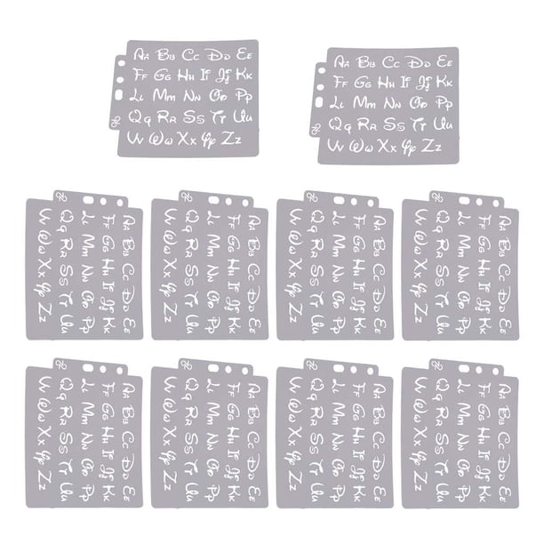 10 Piezas De Plantillas De Alfabeto, Juego De Plantillas De Pintura De Letras, Decoración Del Hogar DIY