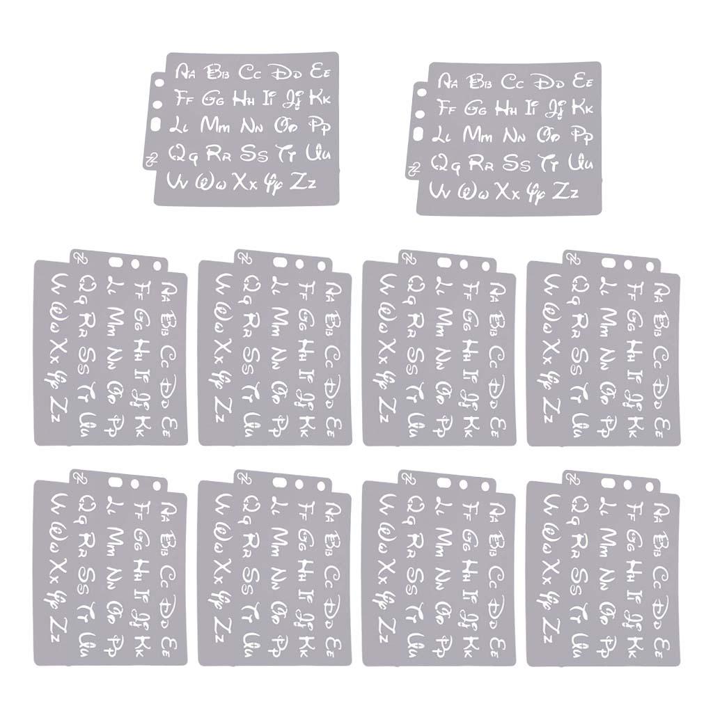 Bothyi - 10 Piezas De Plantillas De Alfabeto, Juego De Plantillas De Pintura De Letras, Decoración Del Hogar Diy