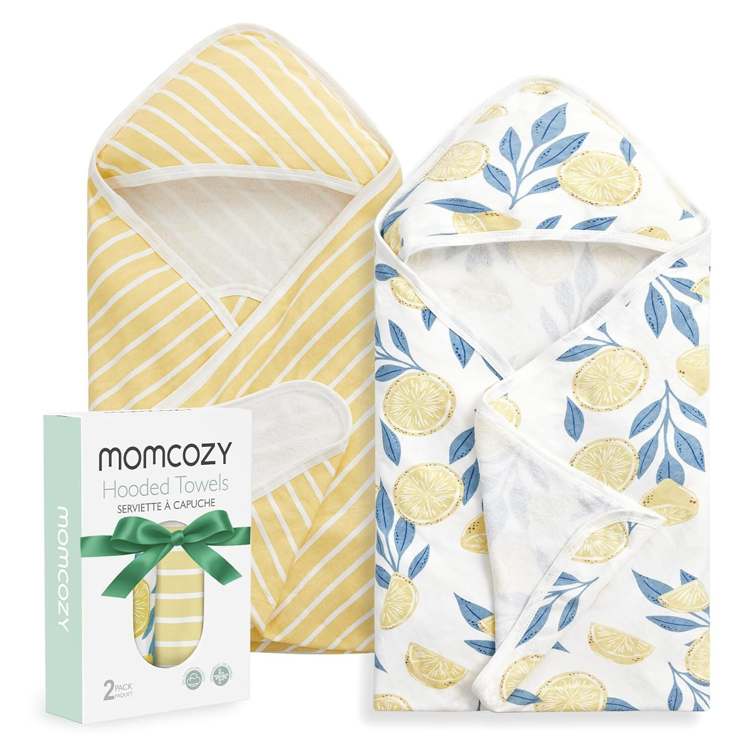 Momcozy Juego De Toallas Con Capucha Para Bebé, Paquete De 2, 70cm