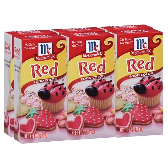 Colorante Alimentario McCormick Rojo 30 mL (Paquete de 6)