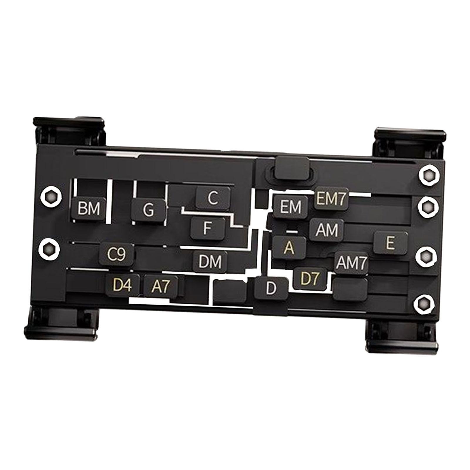 Magideal - Herramienta De Ayuda Para Guitarra Acústica Prensa De Guitarra Regalo Prensa Sin Esfuerzo Herramientas De Aprendizaje De Guitarra Para Entrenamiento D Negro