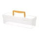 thumbnail image 2 of Caja De Herramientas Transparente Con Asa, Contenedor Para Llevar, Caja De Almacenamiento, Organizador, Amarillo, 30 X 9,3 X 9,3 Cm, 2 of 5
